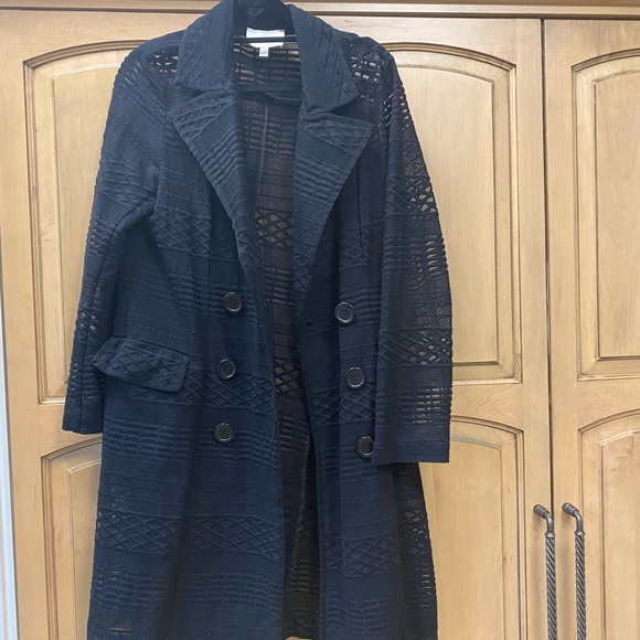 Etcetera Jackets & Blazers - Etcetera Black Long Lace Jacket